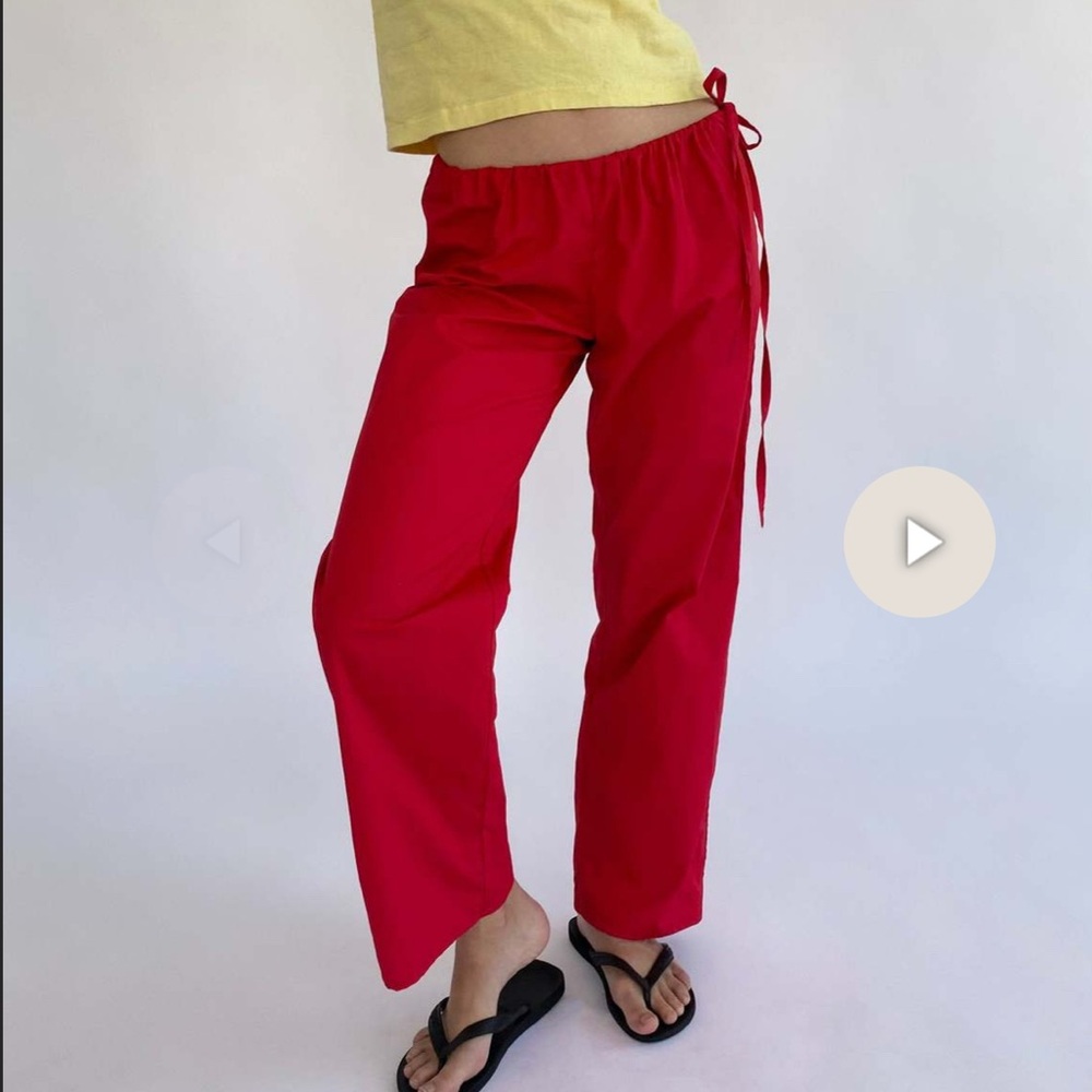 Brooke Callahan Tie Pants in Red